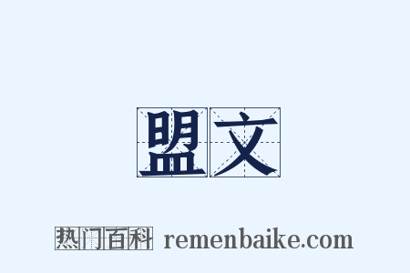 盟文是什么意思的图片